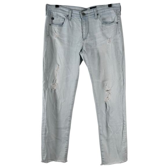 Adriano Goldschmied Stretch Distressed The Stilt Crop Mid Rise Skinny Jeans 29 - Picture 1 of 10
